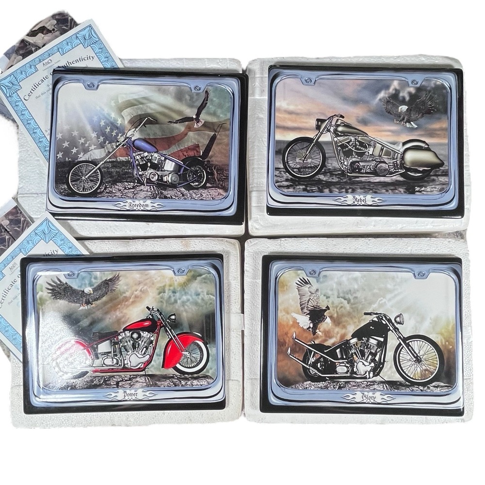 4 Bradford Exchange Full Throttle Freedom Wayne Wright Wall Plaques Made In USA